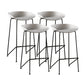 Tabouret de bar en plastique sans accoudoirs, hauteur de comptoir, tabouret moderne d'intérieur pour salon