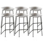 Tabouret de bar en plastique sans accoudoirs, hauteur de comptoir, tabouret moderne d'intérieur pour salon