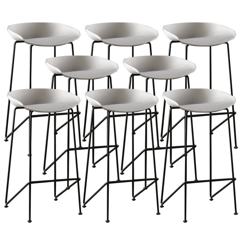 Tabouret de bar en plastique sans accoudoirs, hauteur de comptoir, tabouret moderne d'intérieur pour salon