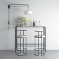 Contemporary Upholstered Counter Stool Bar-height Bar Stool with Metal Base Clearhalo 'Bar Furniture' 'Bar Stools' 'bar_stools' 'furn' 'furn_bar_stools' 'Furniture' 'Kitchen & Dining Furniture' 6263253