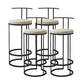 Contemporary Upholstered Counter Stool Bar-height Bar Stool with Metal Base Black 4 Piece Set Clearhalo 'Bar Furniture' 'Bar Stools' 'bar_stools' 'furn' 'furn_bar_stools' 'Furniture' 'Kitchen & Dining Furniture' 6263257