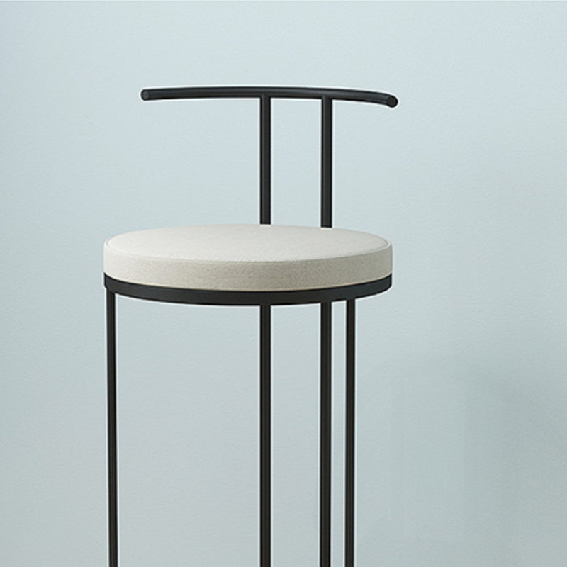 Contemporary Upholstered Counter Stool Bar-height Bar Stool with Metal Base Clearhalo 'Bar Furniture' 'Bar Stools' 'bar_stools' 'furn' 'furn_bar_stools' 'Furniture' 'Kitchen & Dining Furniture' 6263263