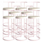 Contemporary Upholstered Counter Stool Bar-height Bar Stool with Metal Base Pink 8 Piece Set Clearhalo 'Bar Furniture' 'Bar Stools' 'bar_stools' 'furn' 'furn_bar_stools' 'Furniture' 'Kitchen & Dining Furniture' 6263270