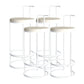Contemporary Upholstered Counter Stool Bar-height Bar Stool with Metal Base White 4 Piece Set Clearhalo 'Bar Furniture' 'Bar Stools' 'bar_stools' 'furn' 'furn_bar_stools' 'Furniture' 'Kitchen & Dining Furniture' 6263273