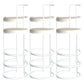 Contemporary Upholstered Counter Stool Bar-height Bar Stool with Metal Base White 6 Piece Set Clearhalo 'Bar Furniture' 'Bar Stools' 'bar_stools' 'furn' 'furn_bar_stools' 'Furniture' 'Kitchen & Dining Furniture' 6263274