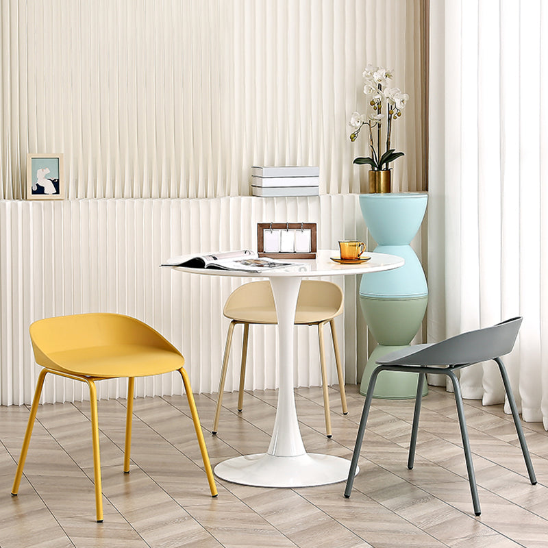 Indoor Plastic and Metal Bar Stool Modern Low Back Armless Bar Stool Clearhalo 'Bar Furniture' 'Bar Stools' 'bar_stools' 'furn' 'furn_bar_stools' 'Furniture' 'Kitchen & Dining Furniture' 6263282