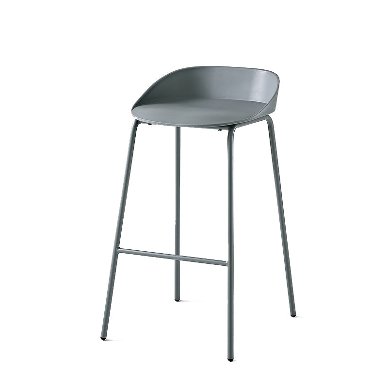 Indoor Plastic and Metal Bar Stool Modern Low Back Armless Bar Stool Clearhalo 'Bar Furniture' 'Bar Stools' 'bar_stools' 'furn' 'furn_bar_stools' 'Furniture' 'Kitchen & Dining Furniture' 6263285