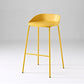 Indoor Plastic and Metal Bar Stool Modern Low Back Armless Bar Stool Yellow 1 Piece Bar Stool(30"H) Clearhalo 'Bar Furniture' 'Bar Stools' 'bar_stools' 'furn' 'furn_bar_stools' 'Furniture' 'Kitchen & Dining Furniture' 6263296
