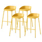 Indoor Plastic and Metal Bar Stool Modern Low Back Armless Bar Stool Yellow 4 Piece Set Bar Stool(30"H) Clearhalo 'Bar Furniture' 'Bar Stools' 'bar_stools' 'furn' 'furn_bar_stools' 'Furniture' 'Kitchen & Dining Furniture' 6263300