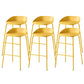 Indoor Plastic and Metal Bar Stool Modern Low Back Armless Bar Stool Yellow 6 Piece Set Bar Stool(30"H) Clearhalo 'Bar Furniture' 'Bar Stools' 'bar_stools' 'furn' 'furn_bar_stools' 'Furniture' 'Kitchen & Dining Furniture' 6263301