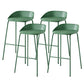 Indoor Plastic and Metal Bar Stool Modern Low Back Armless Bar Stool Green 4 Piece Set Bar Stool(30"H) Clearhalo 'Bar Furniture' 'Bar Stools' 'bar_stools' 'furn' 'furn_bar_stools' 'Furniture' 'Kitchen & Dining Furniture' 6263305