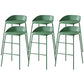 Indoor Plastic and Metal Bar Stool Modern Low Back Armless Bar Stool Green 6 Piece Set Bar Stool(30"H) Clearhalo 'Bar Furniture' 'Bar Stools' 'bar_stools' 'furn' 'furn_bar_stools' 'Furniture' 'Kitchen & Dining Furniture' 6263306
