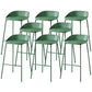 Indoor Plastic and Metal Bar Stool Modern Low Back Armless Bar Stool Green 8 Piece Set Bar Stool(30"H) Clearhalo 'Bar Furniture' 'Bar Stools' 'bar_stools' 'furn' 'furn_bar_stools' 'Furniture' 'Kitchen & Dining Furniture' 6263307