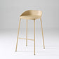 Indoor Plastic and Metal Bar Stool Modern Low Back Armless Bar Stool Khaki 1 Piece Bar Stool(30"H) Clearhalo 'Bar Furniture' 'Bar Stools' 'bar_stools' 'furn' 'furn_bar_stools' 'Furniture' 'Kitchen & Dining Furniture' 6263308