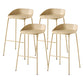 Indoor Plastic and Metal Bar Stool Modern Low Back Armless Bar Stool Khaki 4 Piece Set Bar Stool(30"H) Clearhalo 'Bar Furniture' 'Bar Stools' 'bar_stools' 'furn' 'furn_bar_stools' 'Furniture' 'Kitchen & Dining Furniture' 6263310