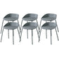 Indoor Plastic and Metal Bar Stool Modern Low Back Armless Bar Stool Grey 6 Piece Set Short Stool(18"H) Clearhalo 'Bar Furniture' 'Bar Stools' 'bar_stools' 'furn' 'furn_bar_stools' 'Furniture' 'Kitchen & Dining Furniture' 6263316