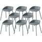 Indoor Plastic and Metal Bar Stool Modern Low Back Armless Bar Stool Grey 8 Piece Set Short Stool(18"H) Clearhalo 'Bar Furniture' 'Bar Stools' 'bar_stools' 'furn' 'furn_bar_stools' 'Furniture' 'Kitchen & Dining Furniture' 6263317