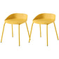 Indoor Plastic and Metal Bar Stool Modern Low Back Armless Bar Stool Yellow 2 Piece Set Short Stool(18"H) Clearhalo 'Bar Furniture' 'Bar Stools' 'bar_stools' 'furn' 'furn_bar_stools' 'Furniture' 'Kitchen & Dining Furniture' 6263324