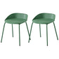 Indoor Plastic and Metal Bar Stool Modern Low Back Armless Bar Stool Green 2 Piece Set Short Stool(18"H) Clearhalo 'Bar Furniture' 'Bar Stools' 'bar_stools' 'furn' 'furn_bar_stools' 'Furniture' 'Kitchen & Dining Furniture' 6263329