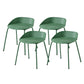 Indoor Plastic and Metal Bar Stool Modern Low Back Armless Bar Stool Green 4 Piece Set Short Stool(18"H) Clearhalo 'Bar Furniture' 'Bar Stools' 'bar_stools' 'furn' 'furn_bar_stools' 'Furniture' 'Kitchen & Dining Furniture' 6263330