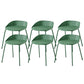 Indoor Plastic and Metal Bar Stool Modern Low Back Armless Bar Stool Green 6 Piece Set Short Stool(18"H) Clearhalo 'Bar Furniture' 'Bar Stools' 'bar_stools' 'furn' 'furn_bar_stools' 'Furniture' 'Kitchen & Dining Furniture' 6263331