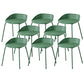 Indoor Plastic and Metal Bar Stool Modern Low Back Armless Bar Stool Green 8 Piece Set Short Stool(18"H) Clearhalo 'Bar Furniture' 'Bar Stools' 'bar_stools' 'furn' 'furn_bar_stools' 'Furniture' 'Kitchen & Dining Furniture' 6263332
