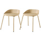 Indoor Plastic and Metal Bar Stool Modern Low Back Armless Bar Stool Khaki 2 Piece Set Short Stool(18"H) Clearhalo 'Bar Furniture' 'Bar Stools' 'bar_stools' 'furn' 'furn_bar_stools' 'Furniture' 'Kitchen & Dining Furniture' 6263334