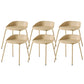Indoor Plastic and Metal Bar Stool Modern Low Back Armless Bar Stool Khaki 6 Piece Set Short Stool(18"H) Clearhalo 'Bar Furniture' 'Bar Stools' 'bar_stools' 'furn' 'furn_bar_stools' 'Furniture' 'Kitchen & Dining Furniture' 6263336