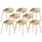 Indoor Plastic and Metal Bar Stool Modern Low Back Armless Bar Stool Khaki 8 Piece Set Short Stool(18"H) Clearhalo 'Bar Furniture' 'Bar Stools' 'bar_stools' 'furn' 'furn_bar_stools' 'Furniture' 'Kitchen & Dining Furniture' 6263337