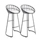 Taburete de bar tapizado moderno, taburete de bar con respaldo bajo y altura de barra con reposapiés