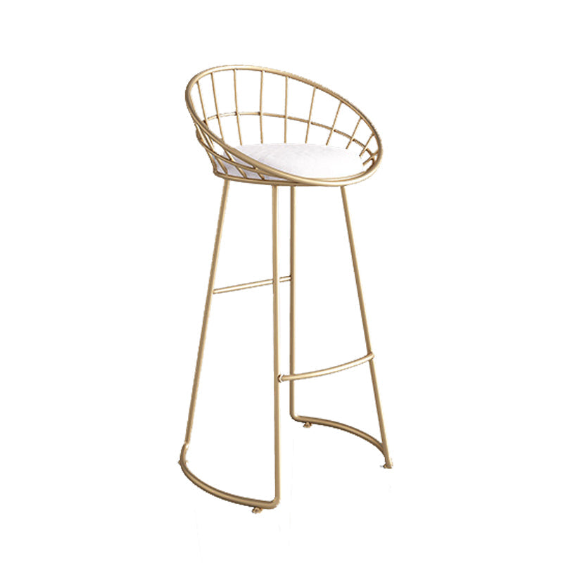 Taburete de bar tapizado moderno, taburete de bar con respaldo bajo y altura de barra con reposapiés