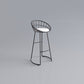 Taburete de bar tapizado moderno, taburete de bar con respaldo bajo y altura de barra con reposapiés
