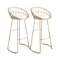 Taburete de bar tapizado moderno, taburete de bar con respaldo bajo y altura de barra con reposapiés
