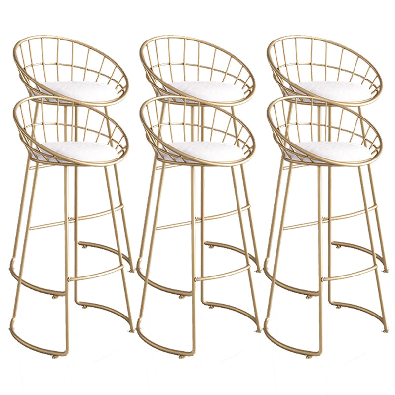 Taburete de bar tapizado moderno, taburete de bar con respaldo bajo y altura de barra con reposapiés