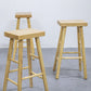 Indoor Rectangle Backless Bar Stool Pine Solid Wood Bar Stool in Natural