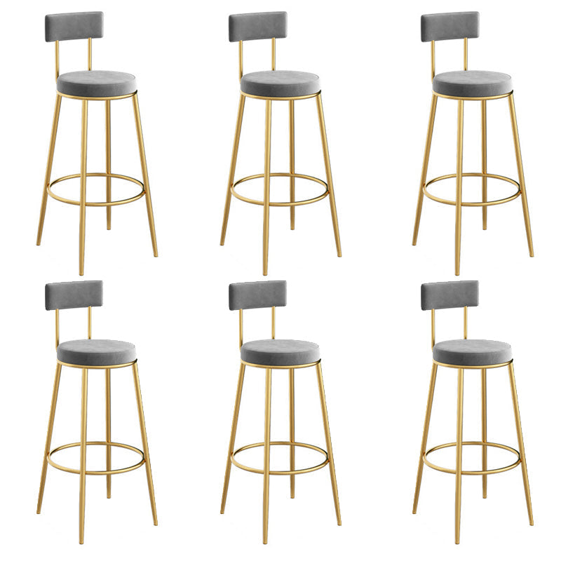 Tabouret de comptoir en velours scandinave tabouret de bar à hauteur pour le salon