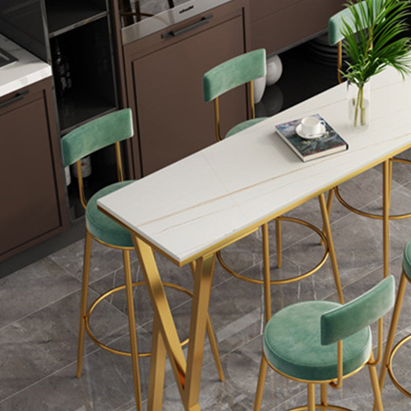 Tabouret de comptoir en velours scandinave tabouret de bar à hauteur pour le salon