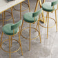 Tabouret de comptoir en velours scandinave tabouret de bar à hauteur pour le salon