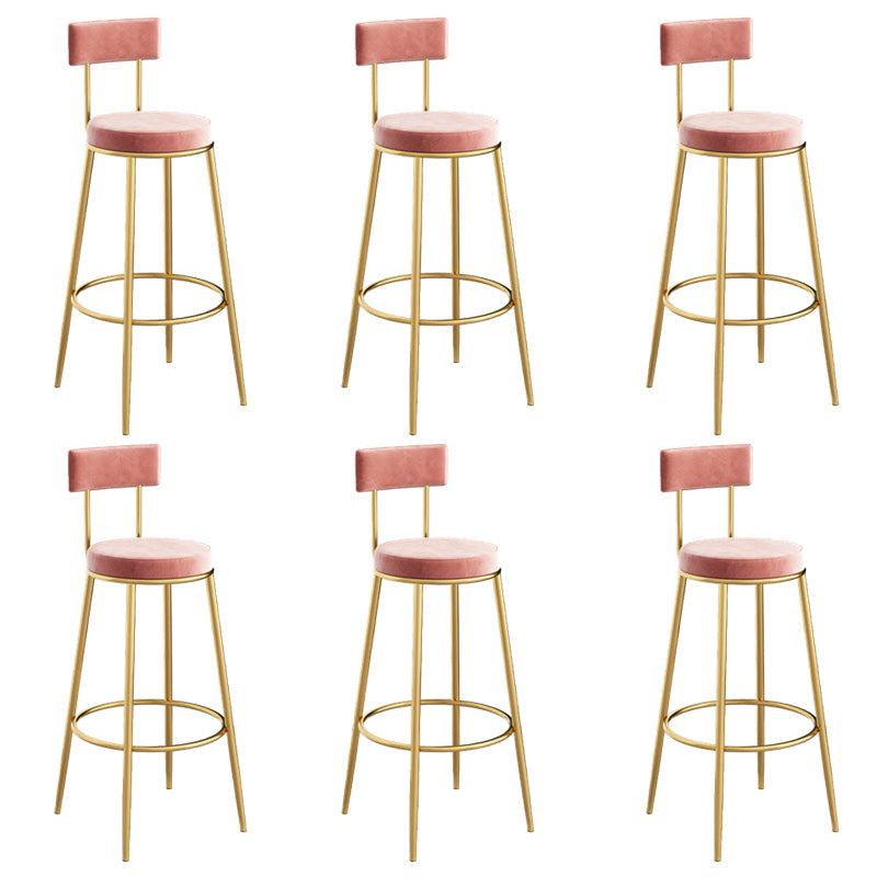 Tabouret de comptoir en velours scandinave tabouret de bar à hauteur pour le salon