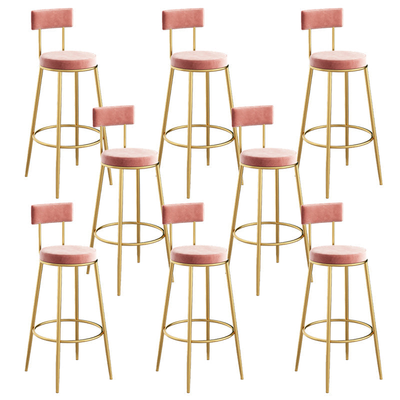 Tabouret de comptoir en velours scandinave tabouret de bar à hauteur pour le salon
