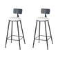 Modern Style Upholstered Counter Stool Bar-height Bar Stool with Footrest Black White 2 Piece Set Clearhalo 'Bar Furniture' 'Bar Stools' 'bar_stools' 'furn' 'furn_bar_stools' 'Furniture' 'Kitchen & Dining Furniture' 6263442