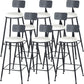Modern Style Upholstered Counter Stool Bar-height Bar Stool with Footrest Black White 8 Piece Set Clearhalo 'Bar Furniture' 'Bar Stools' 'bar_stools' 'furn' 'furn_bar_stools' 'Furniture' 'Kitchen & Dining Furniture' 6263447