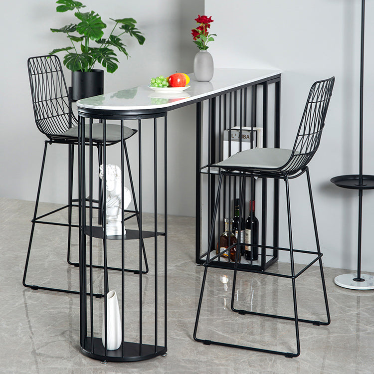Modern Style Upholstered Counter Stool Bar-height Bar Stool with Footrest Clearhalo 'Bar Furniture' 'Bar Stools' 'bar_stools' 'furn' 'furn_bar_stools' 'Furniture' 'Kitchen & Dining Furniture' 6263453