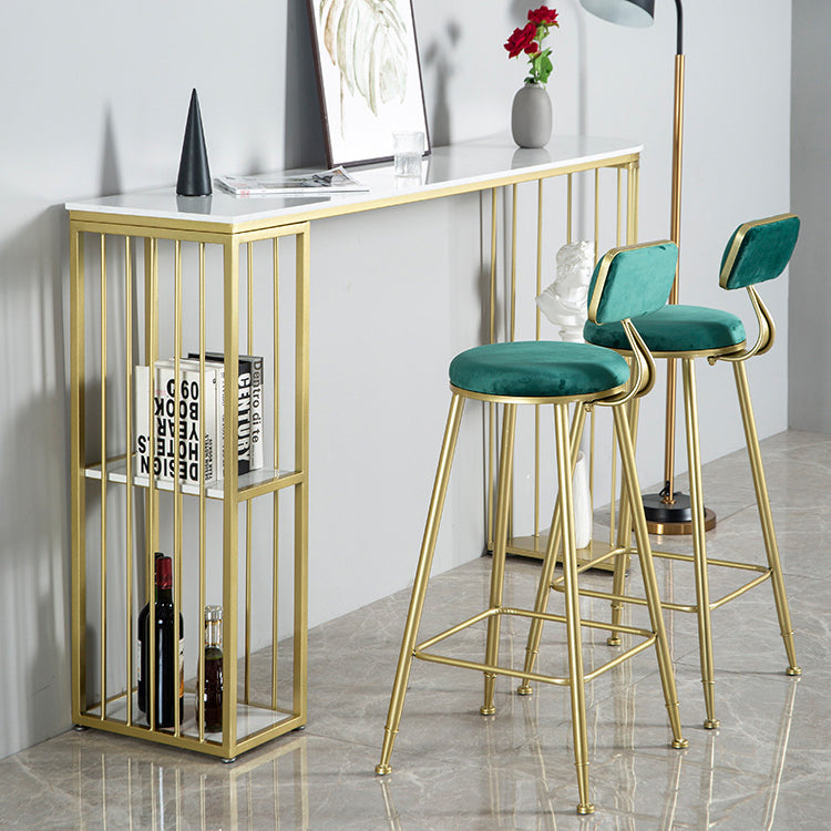 Modern Style Upholstered Counter Stool Bar-height Bar Stool with Footrest Clearhalo 'Bar Furniture' 'Bar Stools' 'bar_stools' 'furn' 'furn_bar_stools' 'Furniture' 'Kitchen & Dining Furniture' 6263457