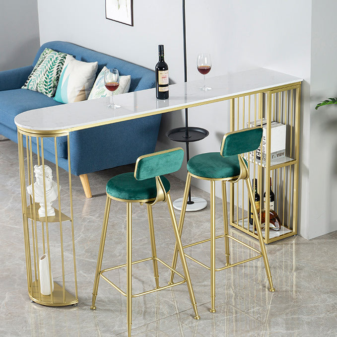Modern Style Upholstered Counter Stool Bar-height Bar Stool with Footrest Clearhalo 'Bar Furniture' 'Bar Stools' 'bar_stools' 'furn' 'furn_bar_stools' 'Furniture' 'Kitchen & Dining Furniture' 6263459