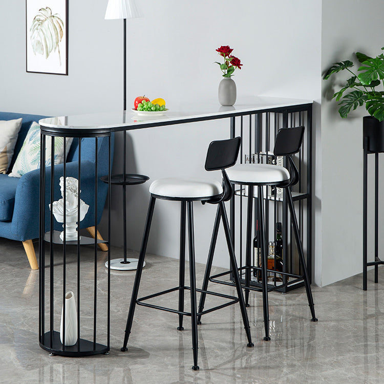 Modern Style Upholstered Counter Stool Bar-height Bar Stool with Footrest Clearhalo 'Bar Furniture' 'Bar Stools' 'bar_stools' 'furn' 'furn_bar_stools' 'Furniture' 'Kitchen & Dining Furniture' 6263468