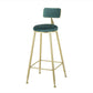 Modern Style Upholstered Counter Stool Bar-height Bar Stool with Footrest Green Gold 1 Piece Clearhalo 'Bar Furniture' 'Bar Stools' 'bar_stools' 'furn' 'furn_bar_stools' 'Furniture' 'Kitchen & Dining Furniture' 6263474