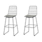 Modern Style Upholstered Counter Stool Bar-height Bar Stool with Footrest Black 2 Piece Set Clearhalo 'Bar Furniture' 'Bar Stools' 'bar_stools' 'furn' 'furn_bar_stools' 'Furniture' 'Kitchen & Dining Furniture' 6263480