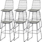 Modern Style Upholstered Counter Stool Bar-height Bar Stool with Footrest Black 6 Piece Set Clearhalo 'Bar Furniture' 'Bar Stools' 'bar_stools' 'furn' 'furn_bar_stools' 'Furniture' 'Kitchen & Dining Furniture' 6263482