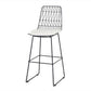 Modern Style Upholstered Counter Stool Bar-height Bar Stool with Footrest Black-White 1 Piece Clearhalo 'Bar Furniture' 'Bar Stools' 'bar_stools' 'furn' 'furn_bar_stools' 'Furniture' 'Kitchen & Dining Furniture' 6263484